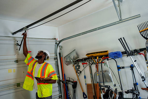Professional Garage Door Maintenance technician working in New Canaan, CT